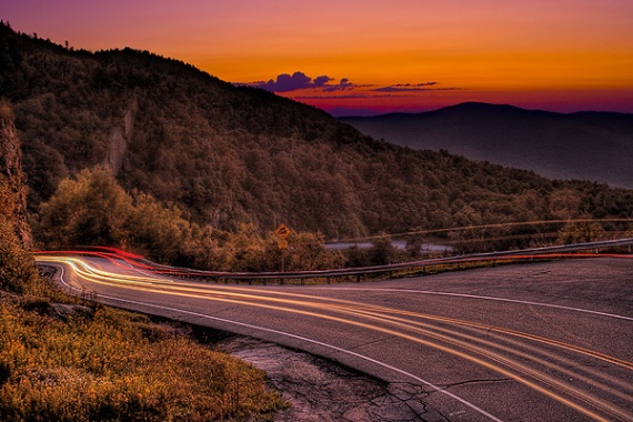 "Headlights Over Appalachian Gap" taken by Gregory Carter
