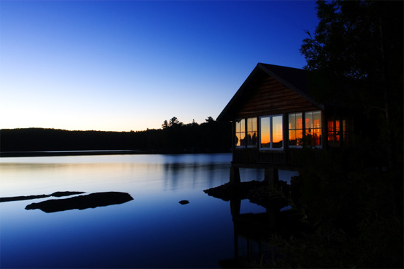 "Cabin Sunset" captured by Mike Milton