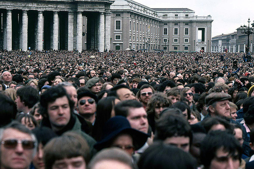 "Easter Sunday, 1978, The Vatican, 200,000 People" captured by Joel Gillespie