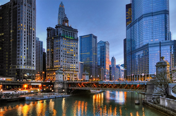 hdr photography Chicago Dusk captured by Mark Feliciano Click Image to 