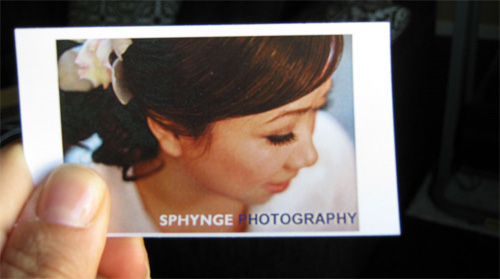 photography business card