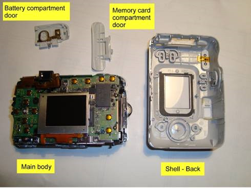 infrared camera with shell pried open