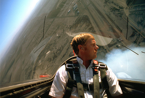 taking photos from an airplane