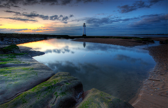 wide angle sunset photo