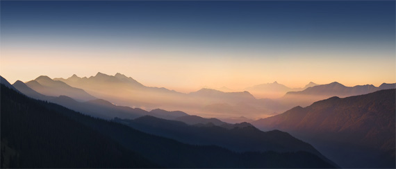 landscape print at twilight