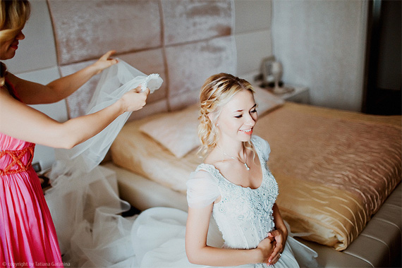 bride scheming for wedding
