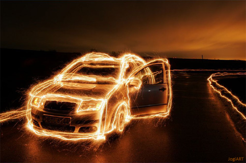 light painting photo