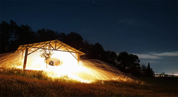 light painting with steel wool