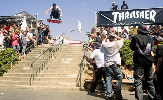 photographing skateboarders