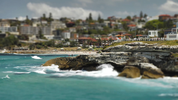 tilt-shift timelapse photography beach