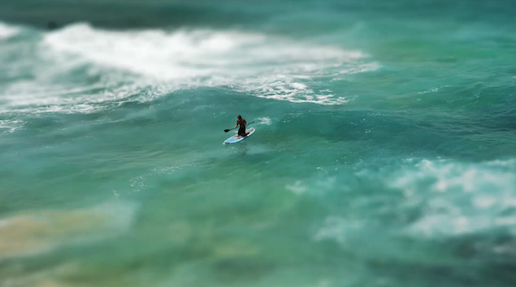 tilt-shift timelapse photography surfing