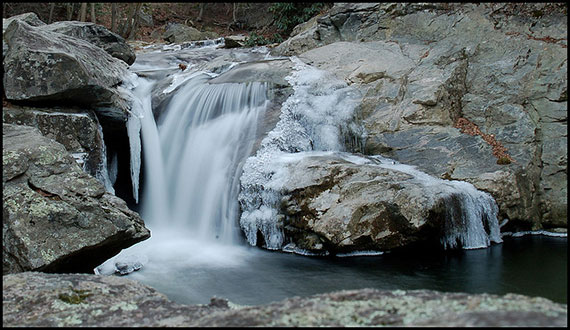 frozen waterfall