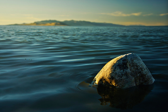 rock form with side lighting