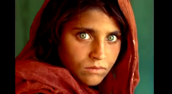 famous "Afghan girl" on Kodachrome