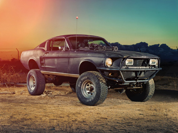 muscle car from Mad Max-style photo shoot