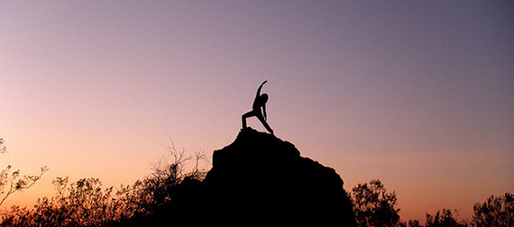 yoga silhouette