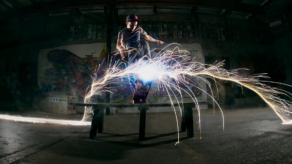 skating with sparks