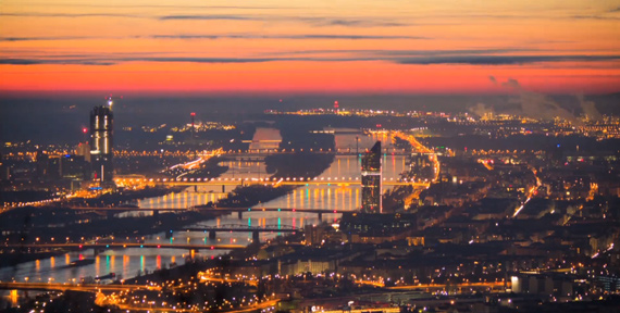 vienna time lapse sunset