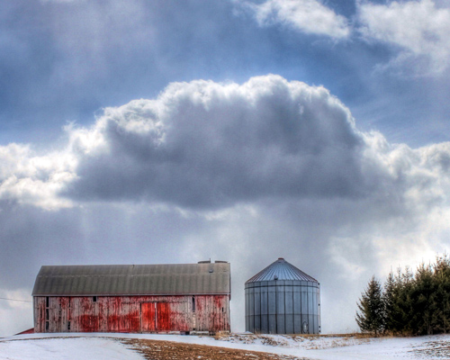 landscape with barn