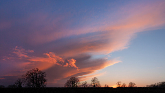 wide angle clouds and sky