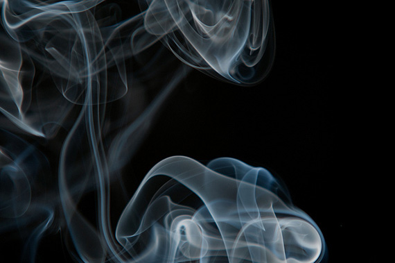 smoke on dark background