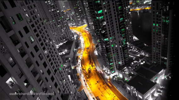 nighttime timelapse photography in Dubai
