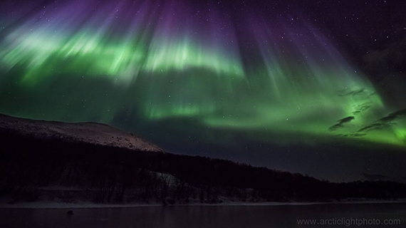 display of northern lights