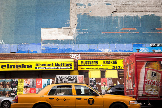Flashdancers and Blue Wall, Lafayette Street.