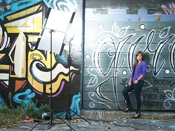 graffiti portrait photoshoot