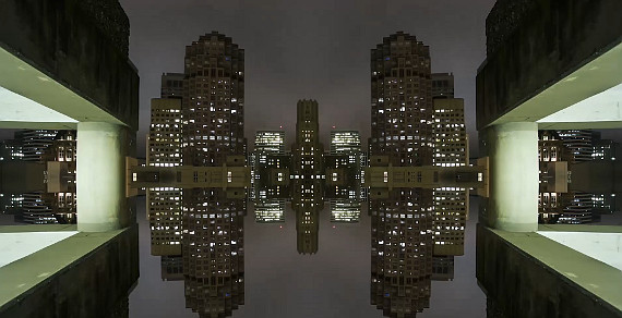 mirror city timelapse symmetry