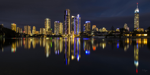 "Surfers at Night" captured by Derek Byrne (Click image to see more from Byrne)