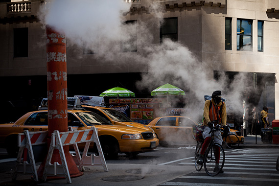 "Bike Messenger NYC" captured by James Maher.