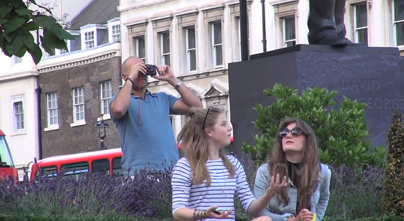 camera squirt gun prank london 