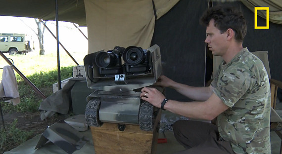 This camouflage "tank" can hold two DSLRs and a small shotgun mic