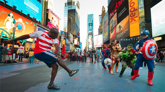 jordan matter athletes among us soccer times square new york