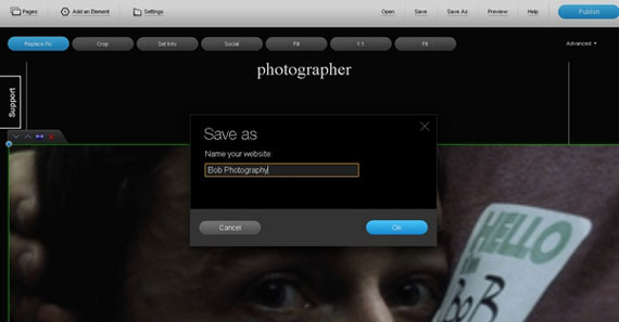 saving photo website