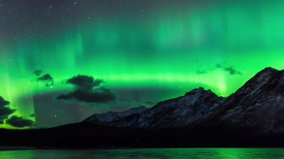 northern lights rocky mountains