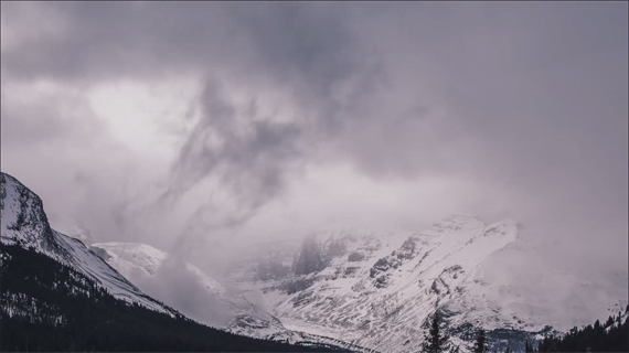 fog jasper national park snow canada arctic wind