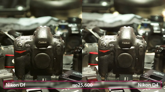 Side by side comparison of the DF and D4 low-light performance.