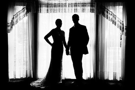 black and white wedding