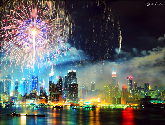 long exposure fireworks 