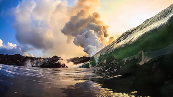 volcano hawaii ocean