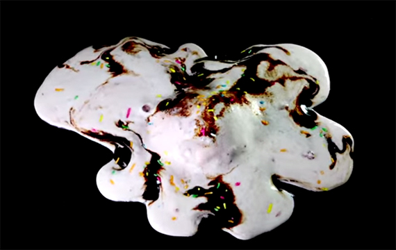 melted ice cream timelapse