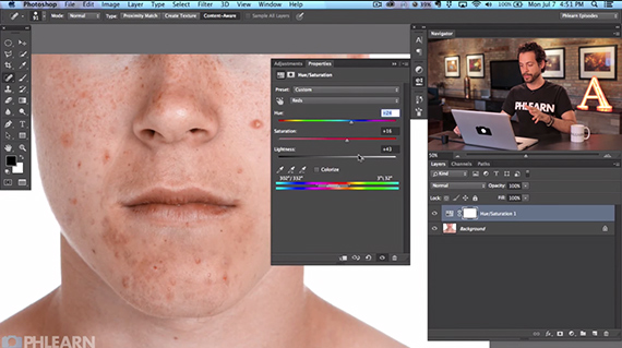 remove acne photoshop tutorial