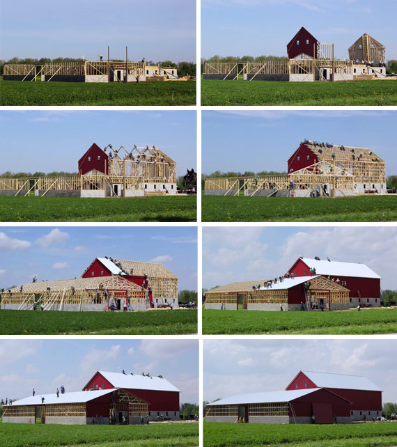 amish barn raising timelapse