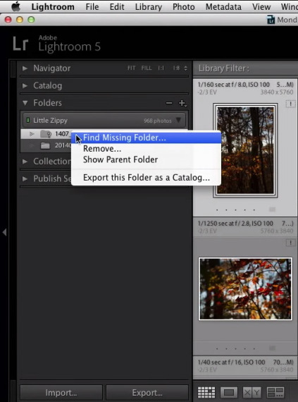 lightroom folder hacks missing file