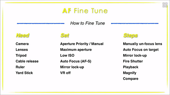 recalibration setup cheat sheet