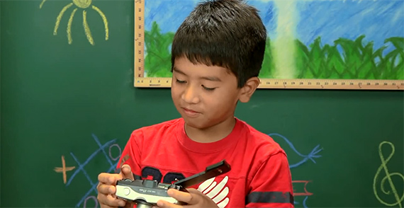 kids react to old camera