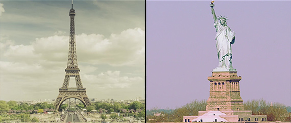 new york paris diptych