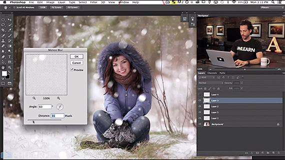 add blur in photoshop